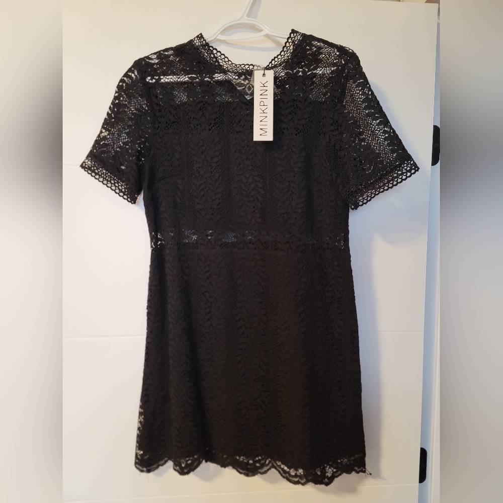 Mini Black Lace Minkpink Dress